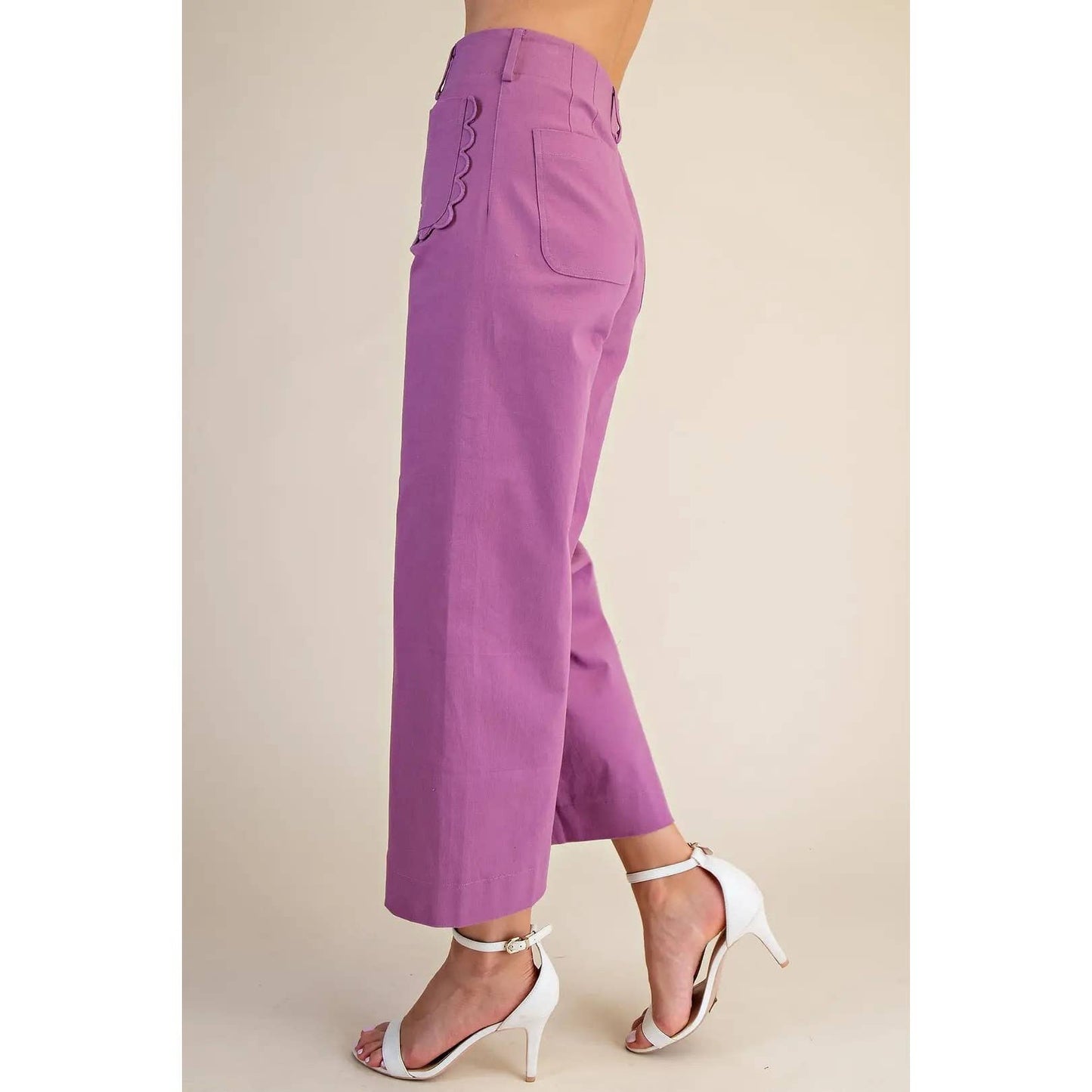 Pants Cropped Wide Leg Colette Style Cotton Blend Modest Fashion Faith Based