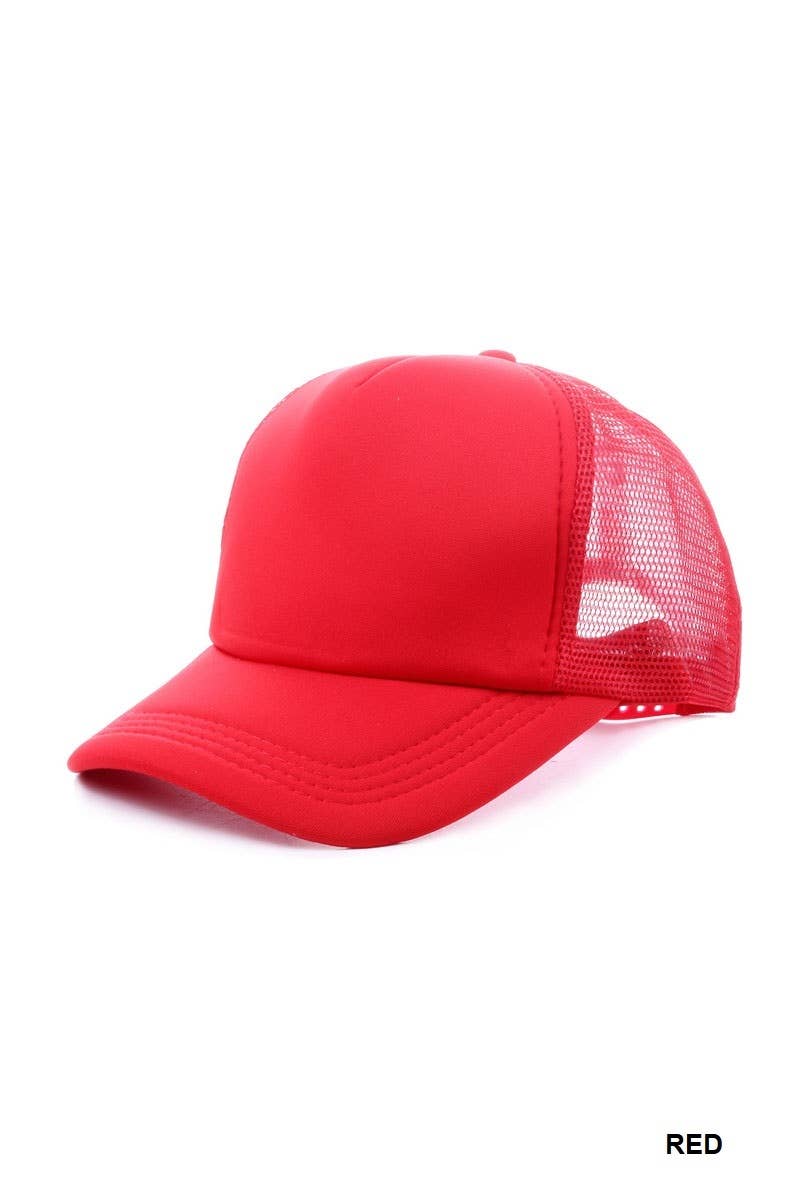 Trucker Cap With Mesh Back - Classic Design, Adjustable Snap, Breathable
