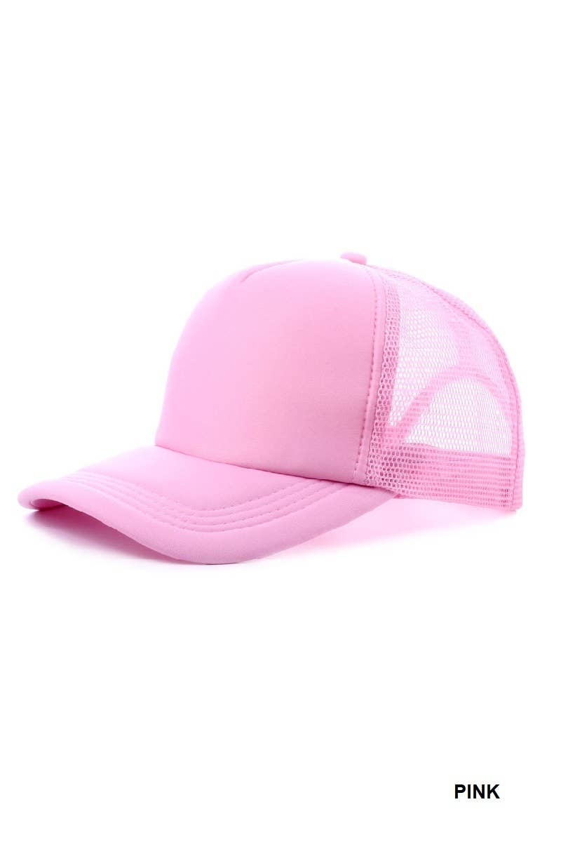 Trucker Cap With Mesh Back - Classic Design, Adjustable Snap, Breathable
