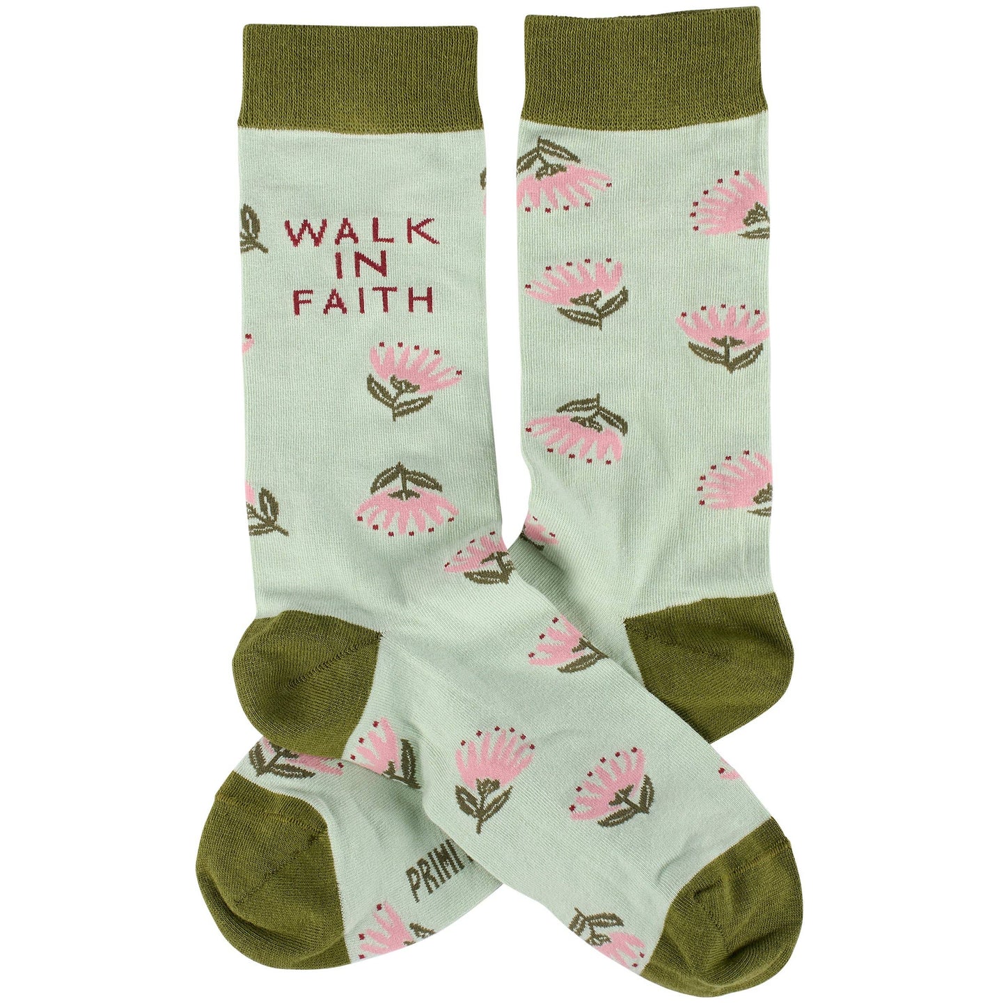 Socks Floral Pink Walk In Faith Gift For Her From A Modest Faith Based Boutique