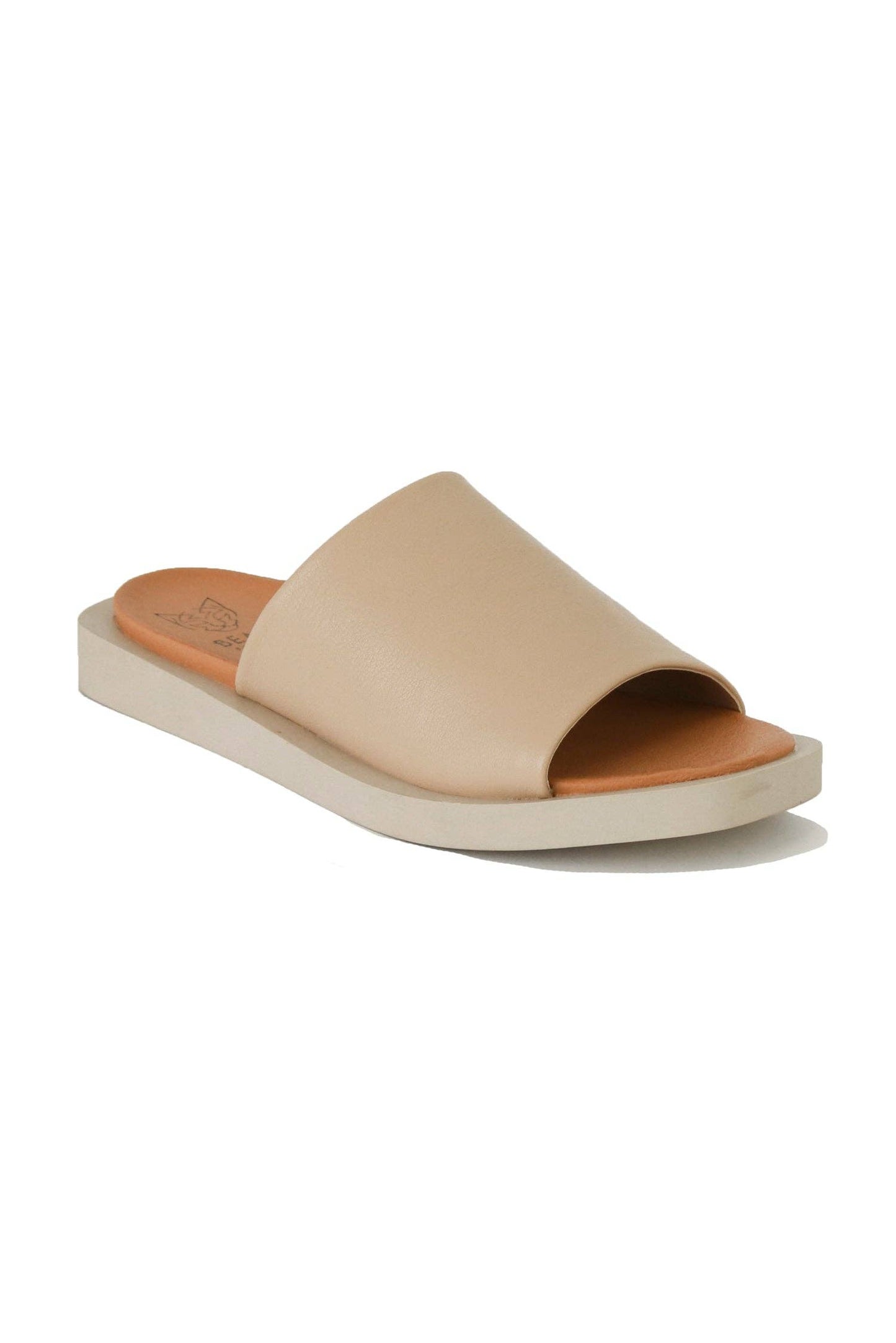 Soft Leather Slide Sandals All Day Comfort- Blue or Nude