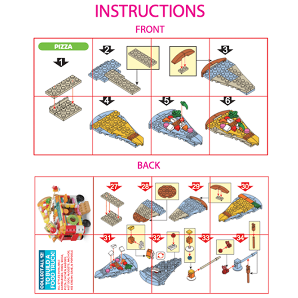 Micro Block Fast Food Set Rush Hour Burger Building For Tiny Chefs