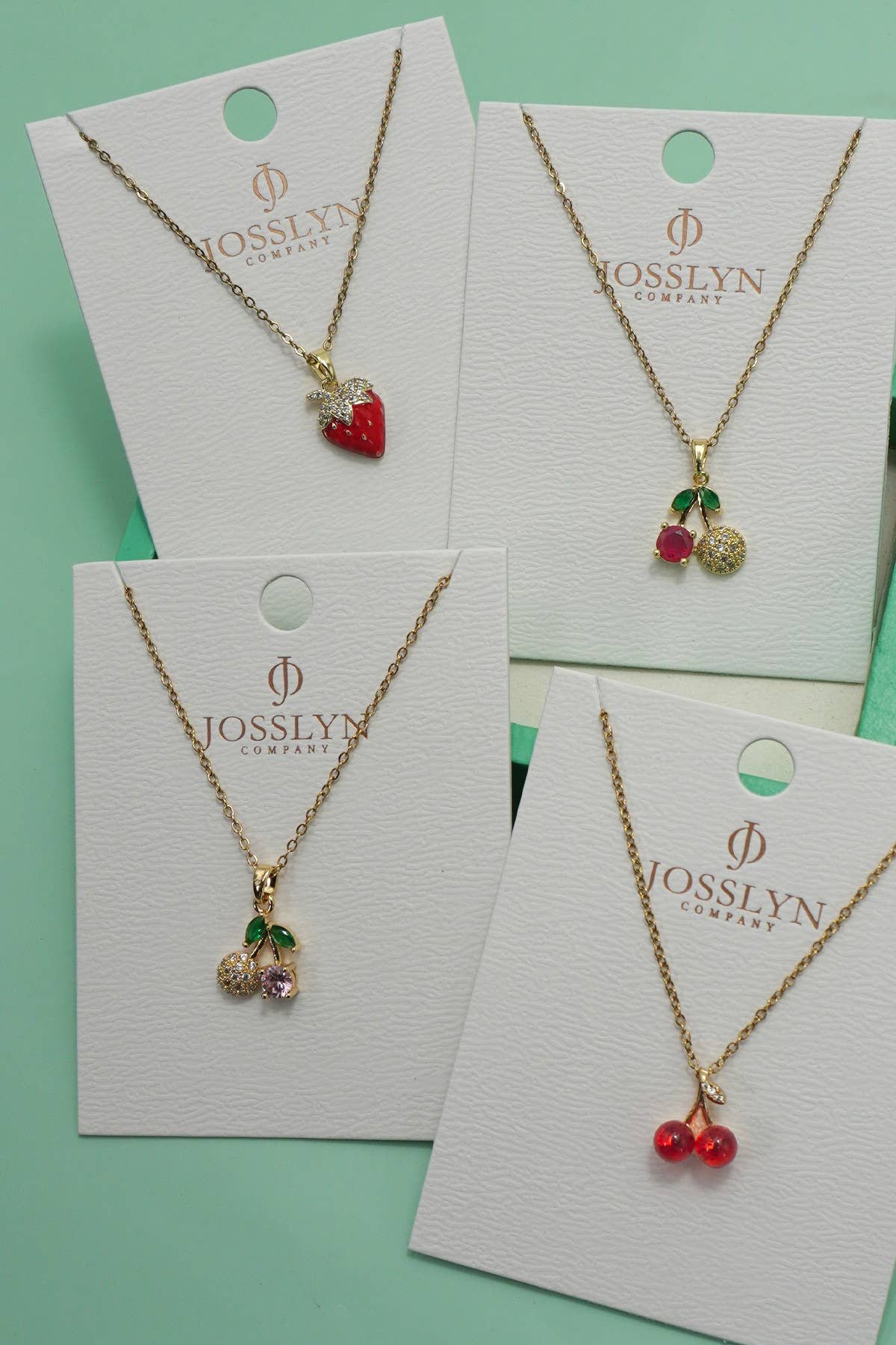 Fruit Pendant Necklace With 18K Gold Finish Stainless Steel Non Tarnish Gifts For Her
