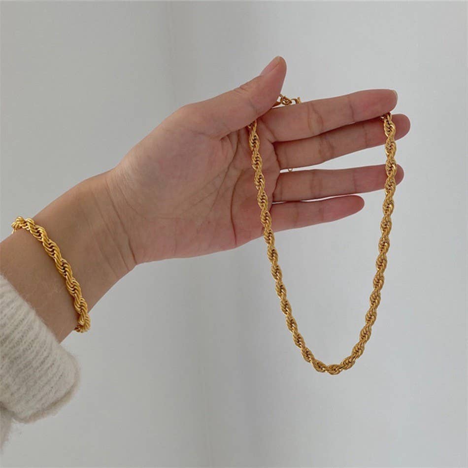 Shine Keeper Bracelet Stainless Steel Tarnish Free Waterproof Mixed Chain Design