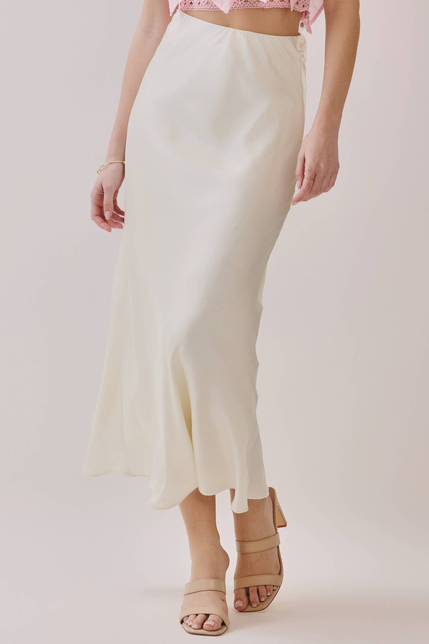 Satin Maxi Skirt – Side Zipper Closure, A-Line, Modest Fashion