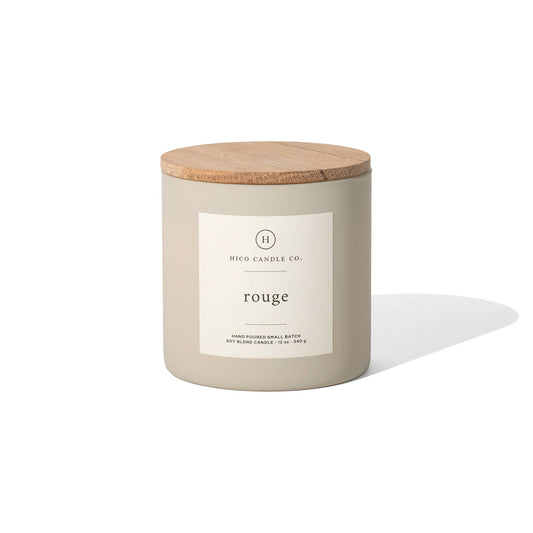 Scented Candle Rouge Fragrance With Bergamot Pomegranate Jasmine Oakmoss Amber