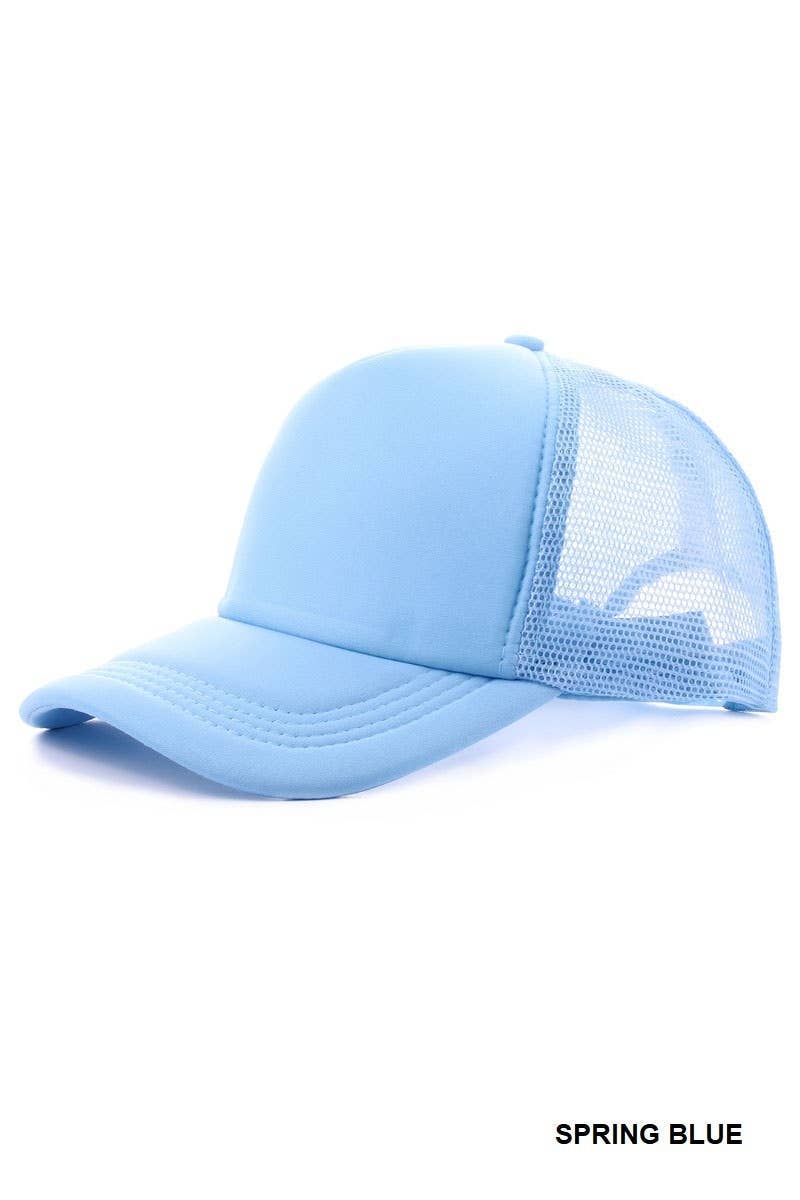 Trucker Cap With Mesh Back - Classic Design, Adjustable Snap, Breathable