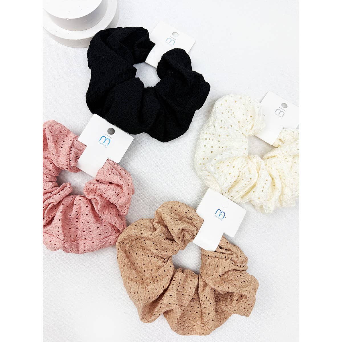 Scrunchies Eyelet Lace Assorted Colors