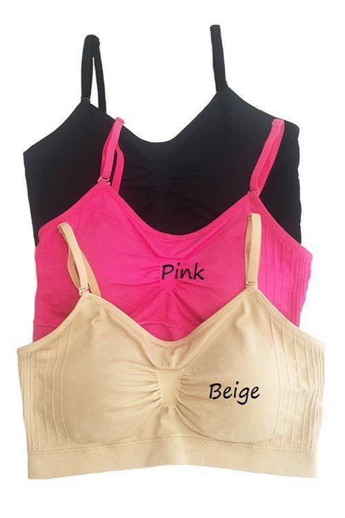 Faithful Fit Seamless Bralette With Removable Padding And Adjustable Straps